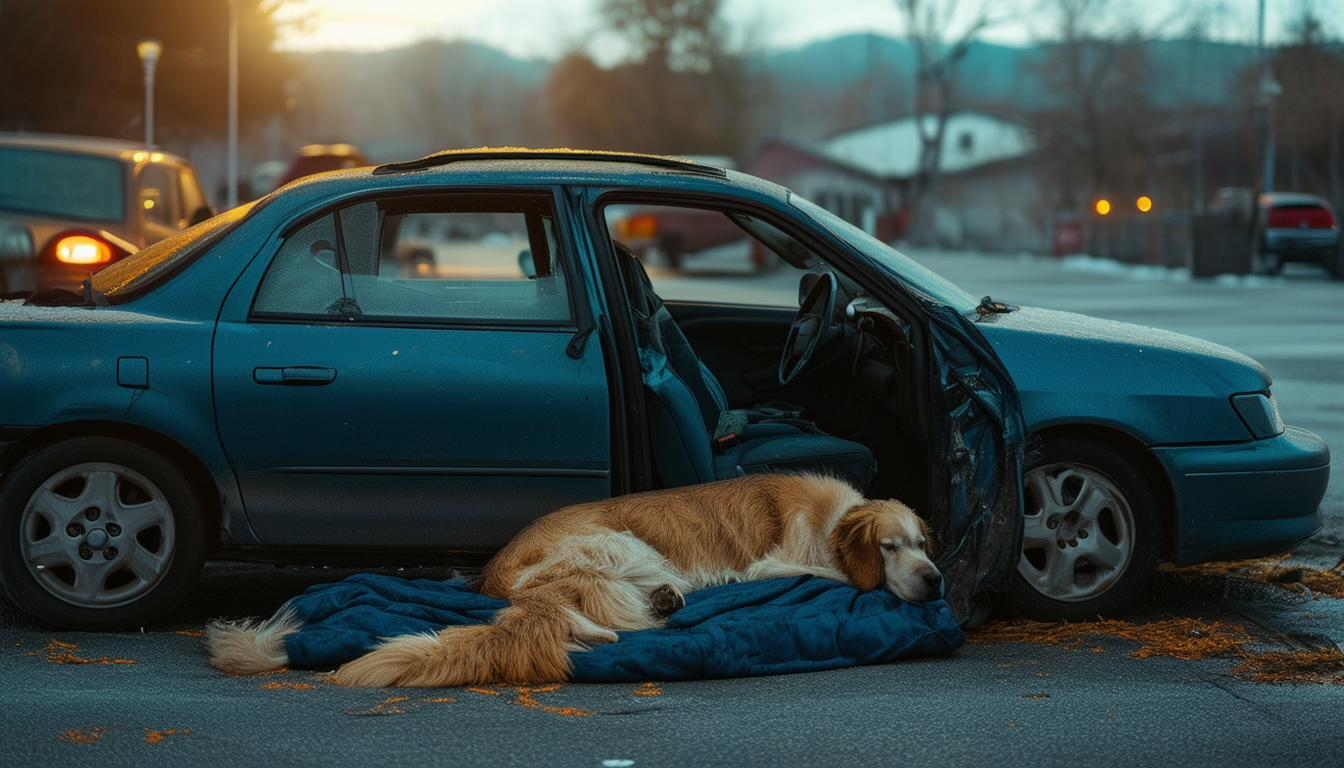 découvrez comment cet homme survit en dormant dans sa voiture avec son chien sur un parking à cuers, une histoire touchante de détermination et de solidarité.